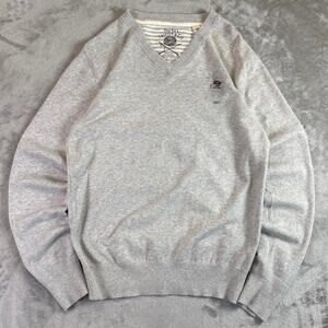 Diesel Tricot & Co Gray V Neck Sweater Mens Large Knit Minimal Designer